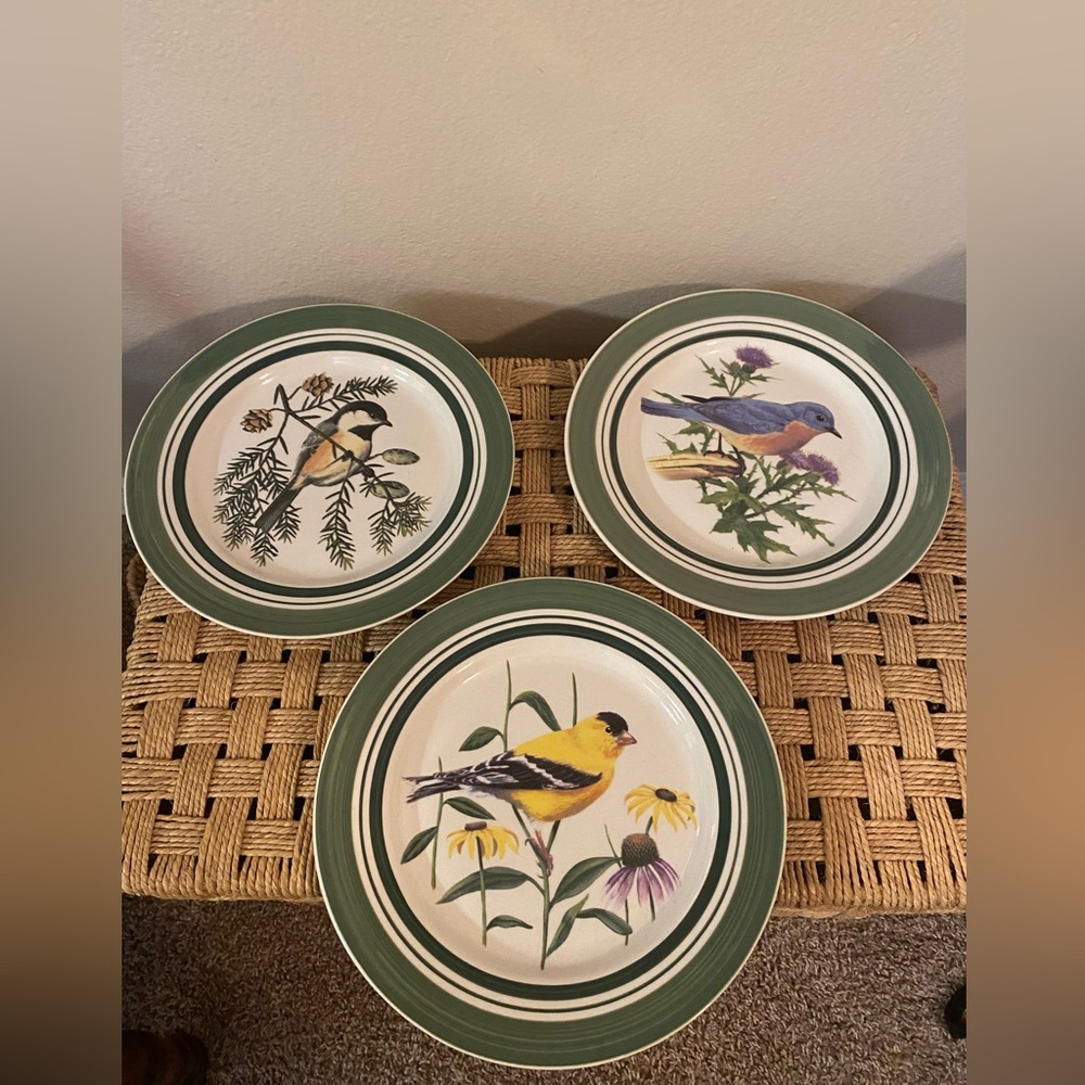 National Wildlife Federation. Bird Design Dinner Plates Set of 3. Never Used.